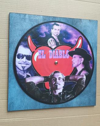 Vinile 33 giri a quadro omaggio a Piero Pelù 