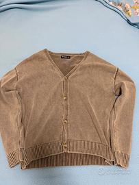 Maglione con bottoni Pull & Bear senape TG L Nuovo