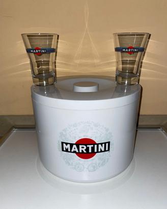 MARTINI ROCKS RACING ICE BUCKET + 2 BICCHIERI