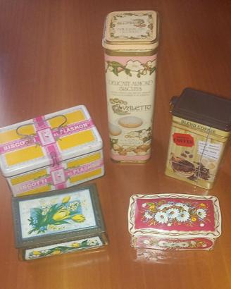 Scatole di latta vintage
