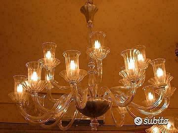 1930/'40 N. 1 Lampadario Venini 18 luci
