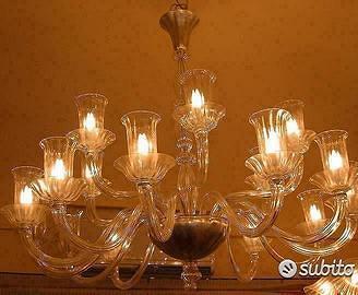 1930/'40 N. 1 Lampadario Venini 18 luci