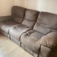 Divano 3 posti con 2 recliner elettrici
