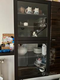 Coppia ante vetro IKEA SINDVIK marrone-nero 60x64