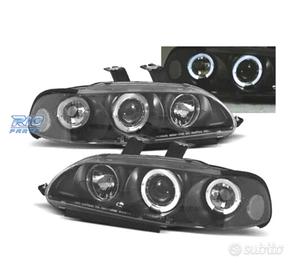 FARI PER HONDA CIVIC 92-95 ANGEL EYES SFONDO NERO
