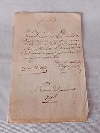 lettere scritte e firmate da Luigi Muzzi 1776/1861