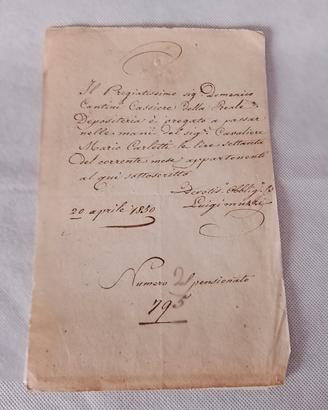 lettere scritte e firmate da Luigi Muzzi 1776/1861