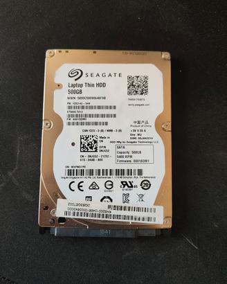 Hard disk Seagate 500GB 2,5" 7 MM
