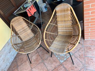 Poltrone da giardino vimini