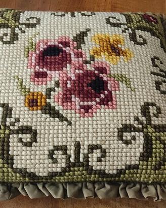 set di 3 cuscini ricamati 