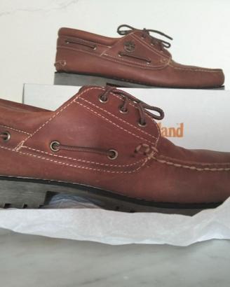Timberland 3-Eye Lug Handsewn Boat Shoe Orange