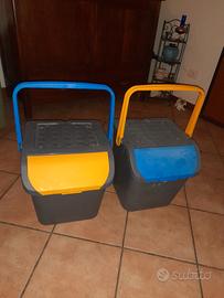 Coppia Bidoni Raccolta Differenziata Ecoplast