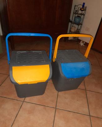 Coppia Bidoni Raccolta Differenziata Ecoplast