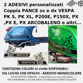ADESIVI Personalizzati 2 PANCE VESPA PK S XL arcob