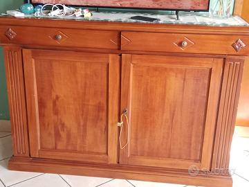 MOBILE CON 2 CASSETTI E 2 SPORTELLI NOCE CHIARO