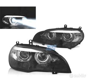FARI LED BMW X5 E70 07-13 OEM XENON OCCHI ANGEL NE