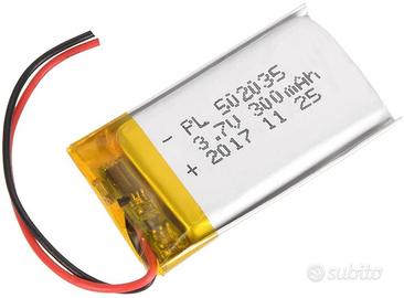 Batteria LiPo 3.7V 300mAh 502035 per Cuffie e POS