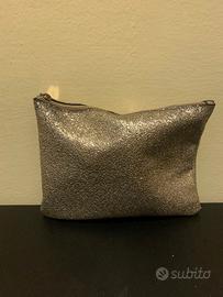 Pochette porta trucchi oro glitterata kiko nuova