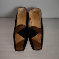 Eleganti mocassini patchwork in suede tricolore 