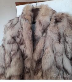 Giacca vintage in vera pelliccia di volpe