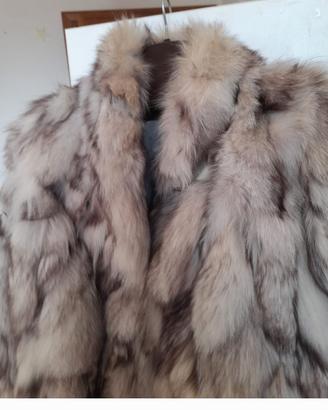 Giacca vintage in vera pelliccia di volpe