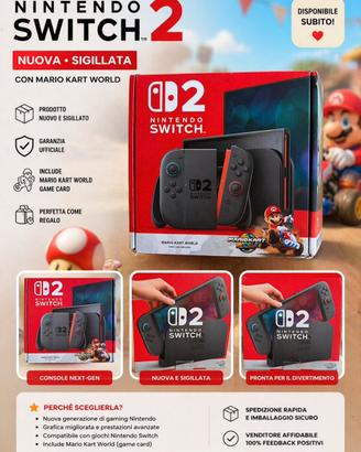 Nintendo Switch 2 nuova + Mario world