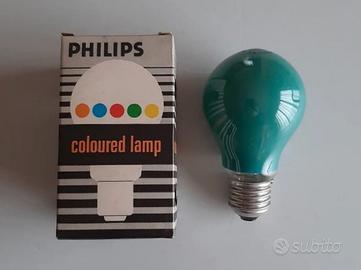 10pz lampadine verdi Philips confezione vintage