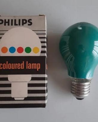 10pz lampadine verdi Philips confezione vintage