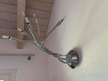 2 lampade da parete applique con rami orientabili