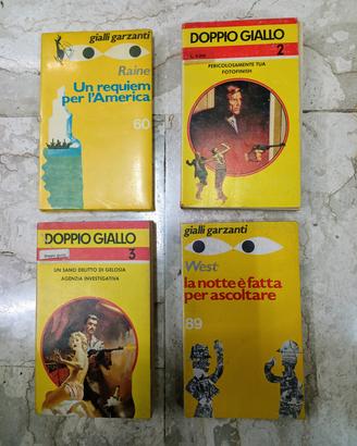 4 libri gialli Garzanti e doppio giallo