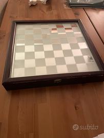SCACCHIERA IN VETRO/LEGNO