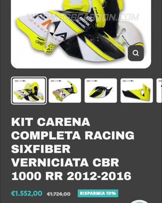 Carene racing Honda Cbr 1000 rr 2012 - 2016