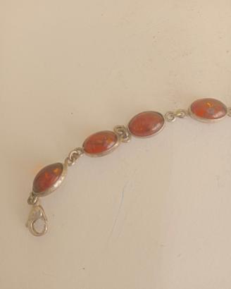 braccialetto argento e agata