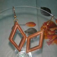 Orecchini donna legno LEGGERISSIMI rame mogano