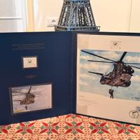 Cartella filatelica 100 anni Aeronautica