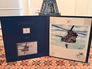 Cartella filatelica 100 anni Aeronautica