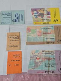 Biglietti del Cagliari calcio del   88/89/90