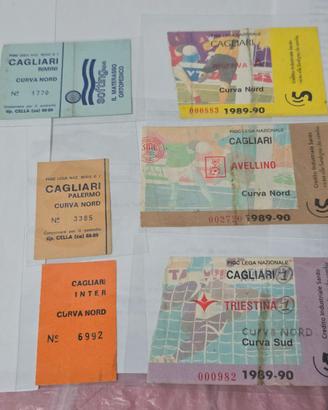 Biglietti del Cagliari calcio del   88/89/90