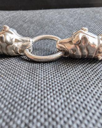  Bracciale argento teste di drago – stile etnico