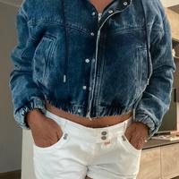 Giubbotto imbottito in denim