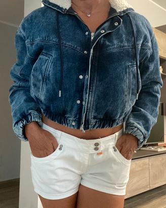 Giubbotto imbottito in denim