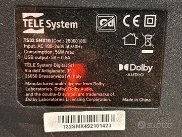 Telesystem TV Led 32" HD Ts32 Smx10