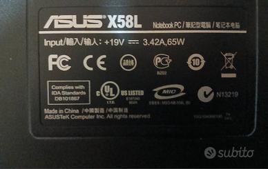 asus x58l batteria e 4 banchi di ram piu  2 hdd 