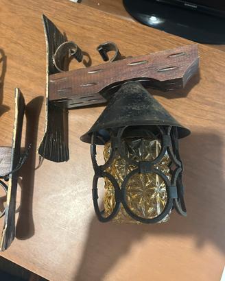 Coppia di applique stile rustico