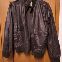 Giacchino In vera pelle colore marrone scuro XL