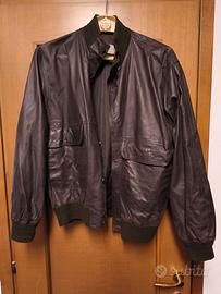 Giacchino In vera pelle colore marrone scuro XL