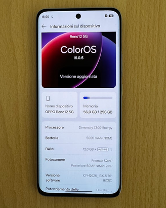 OPPO Reno12 5G – Privo di graffi e con scatola