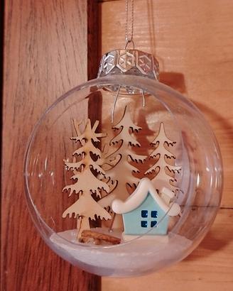 Palla di Natale in vetro decorata