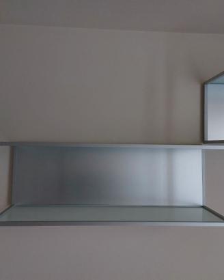 Mensole design in acciaio e vetro