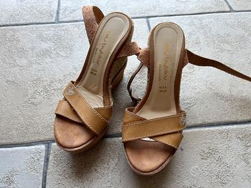 Sandali con zeppa donna Blu Byblos cammello tg 37